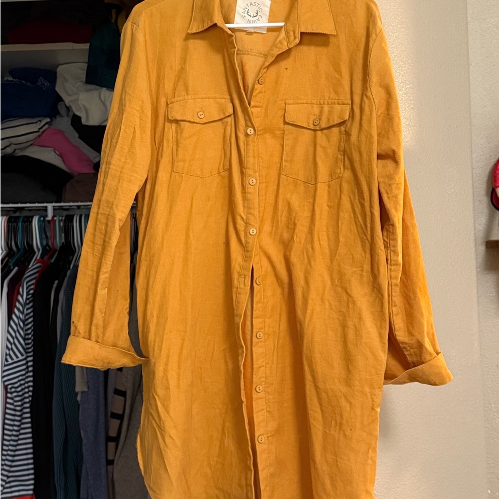 Fantastic Fawn Yellow Long Sleeve Dress
